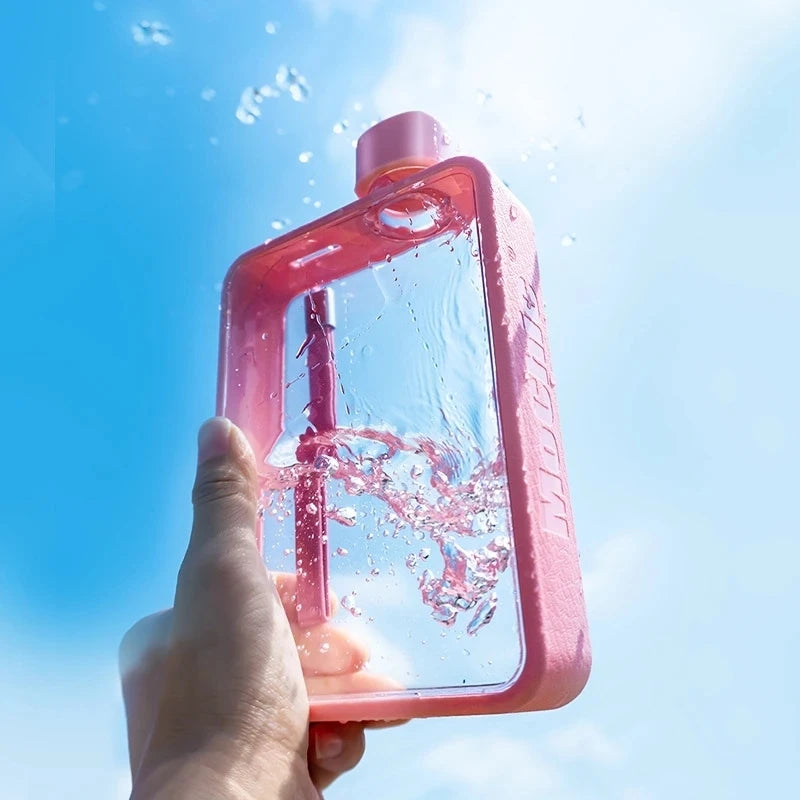 380ML Sports Water Bottle Portable Travel Flat Water Cup