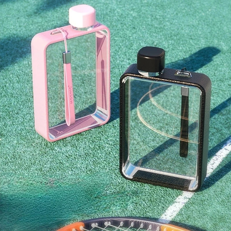 380ML Sports Water Bottle Portable Travel Flat Water Cup