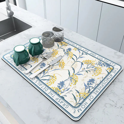 Super Antiskid and Absorment Large Absorbent Draining Mat