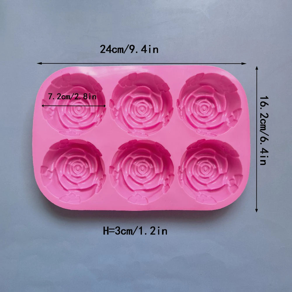 6 Holes | Handmade Soap Candle Mold Bakeware