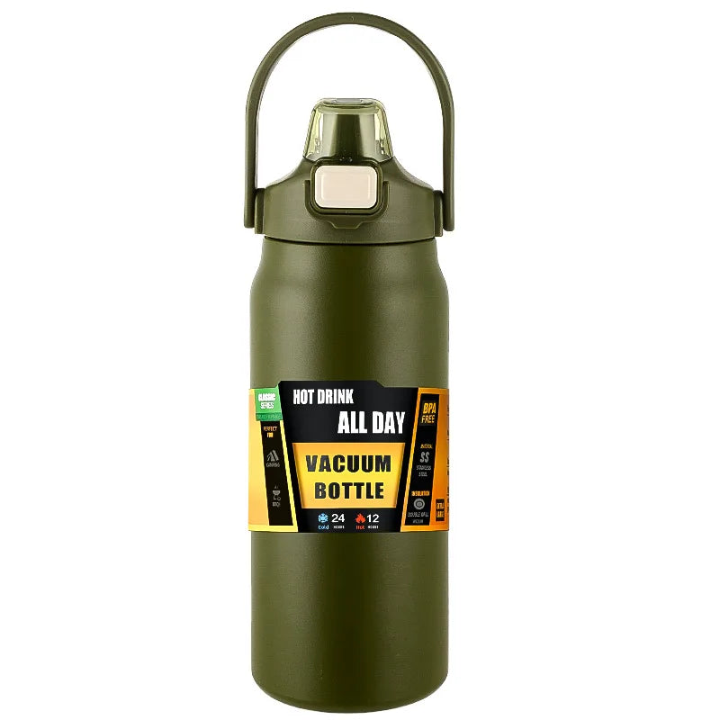 Portable Thermos with Straw