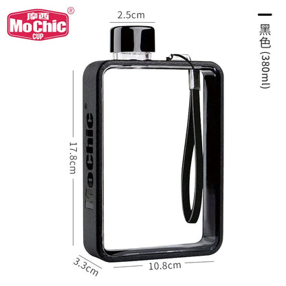 380ML Sports Water Bottle Portable Travel Flat Water Cup