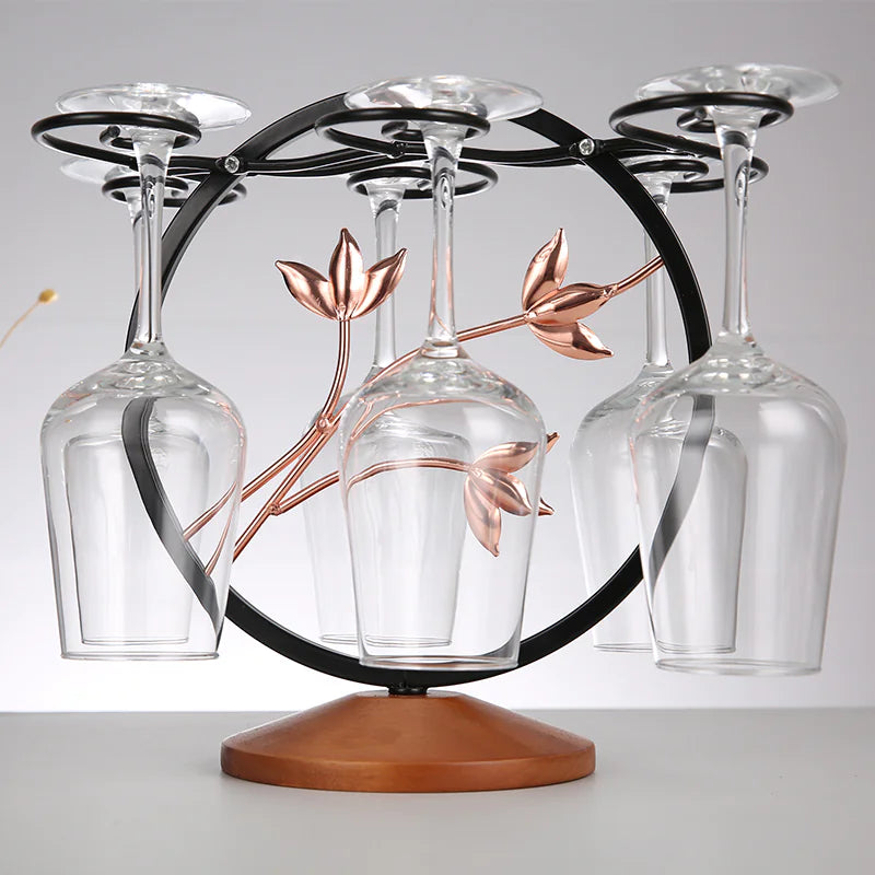 Creative Wine Rack & Goblet Display Shelf