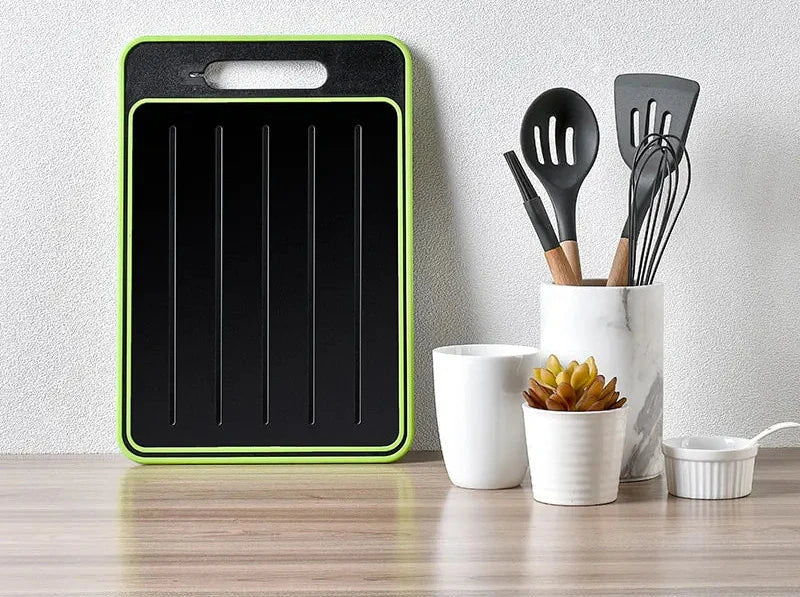 Cutting Board With Defrosting With Knife Sharpener